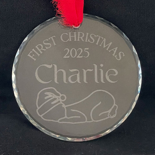 FIRST CHRISTMAS GLASS ORNAMENT