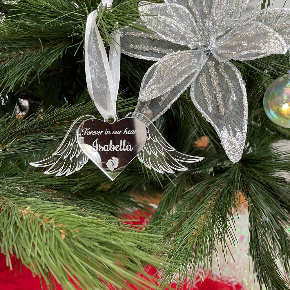 ANGEL WINGS / MEMORIAL FOR BABY CHRISTMAS ORNAMENT