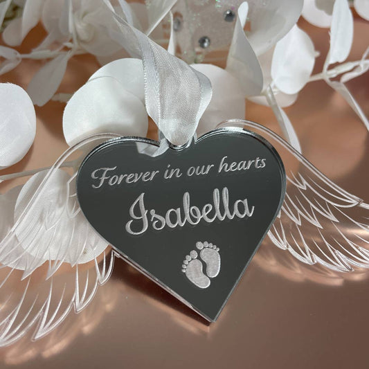 ANGEL WINGS / MEMORIAL FOR BABY CHRISTMAS ORNAMENT