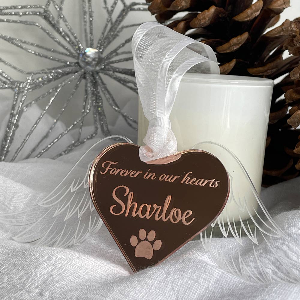 ANGEL WINGS / MEMORIAL FOR YOUR PET CHRISTMAS ORNAMENT