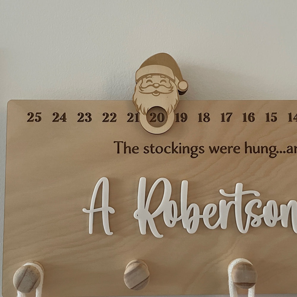 Stocking Hanger with Santa coundown