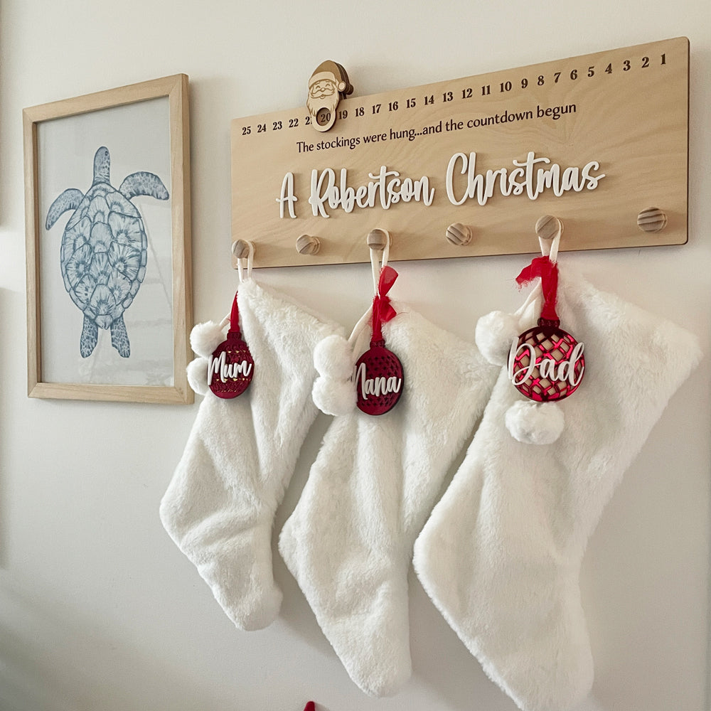 Stocking Hanger with Santa coundown