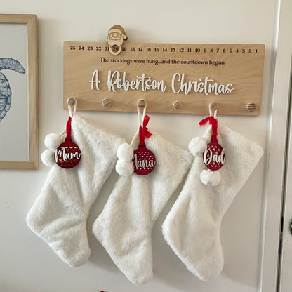 Stocking Hanger with Santa coundown