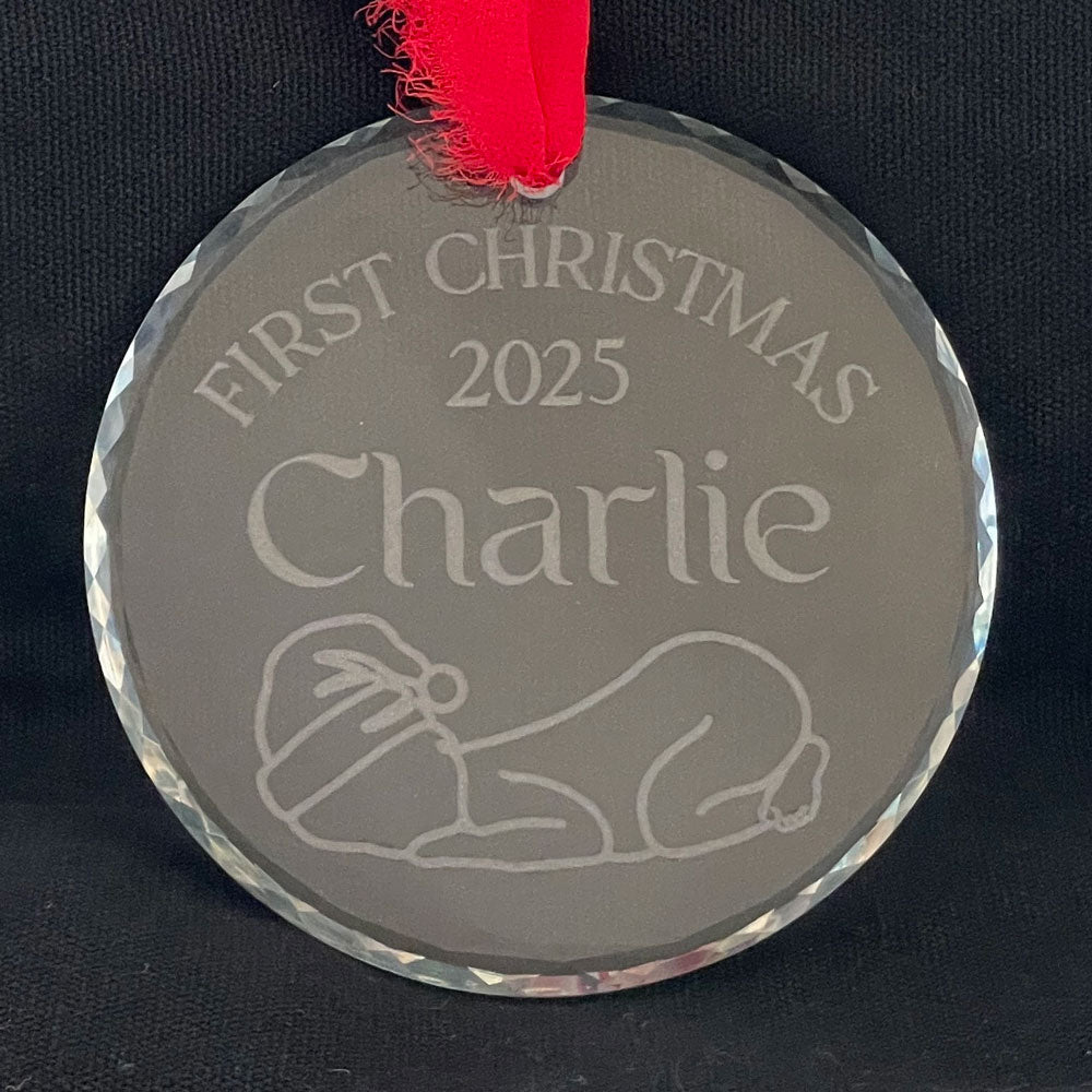 FIRST CHRISTMAS GLASS ORNAMENT