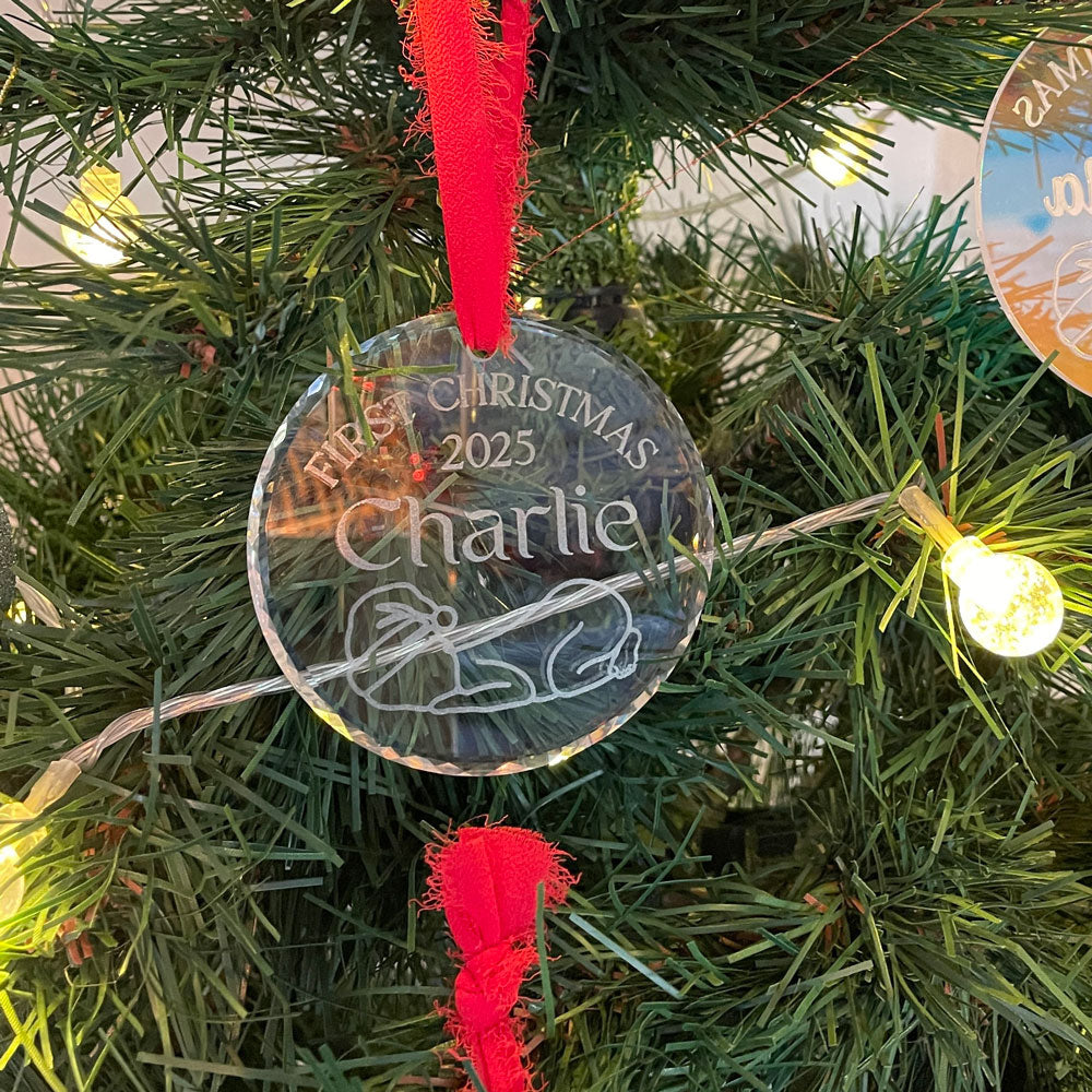 FIRST CHRISTMAS GLASS ORNAMENT