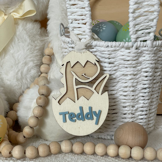 PERSONALISED DINOSAUR EASTER TAG