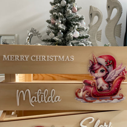 CHRISTMAS BOX - UV PRINTED UNICORNS