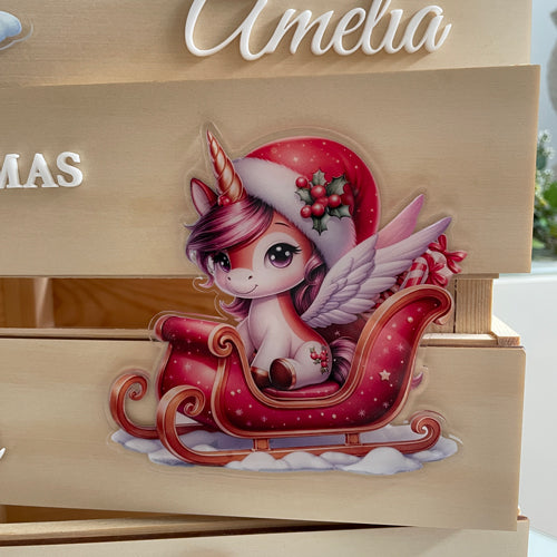 CHRISTMAS BOX - UV PRINTED UNICORNS