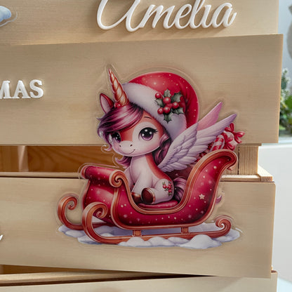 CHRISTMAS BOX - UV PRINTED UNICORNS