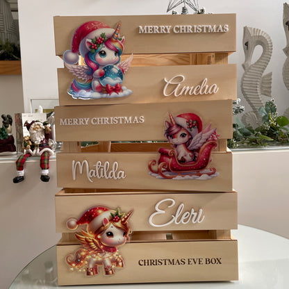 CHRISTMAS BOX - UV PRINTED UNICORNS