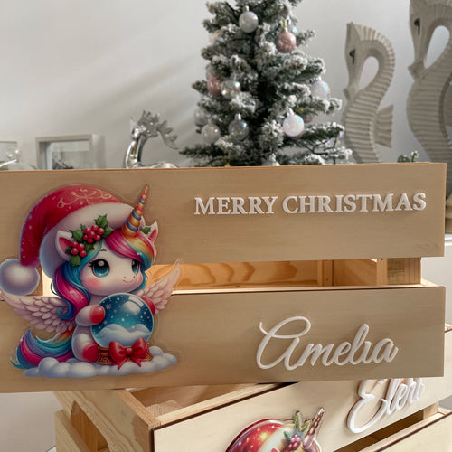 CHRISTMAS BOX - UV PRINTED UNICORNS