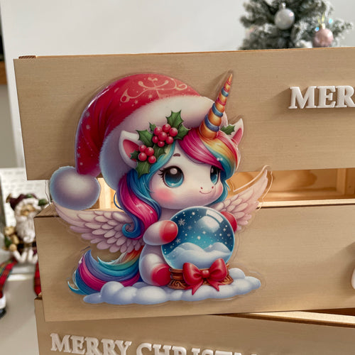 CHRISTMAS BOX - UV PRINTED UNICORNS